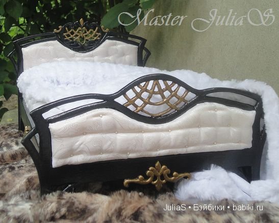 Юлькина кукломебель, кровать "Марго" (фото 3)