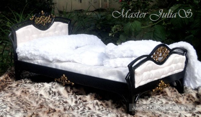 Юлькина кукломебель, кровать "Марго" (фото 2)