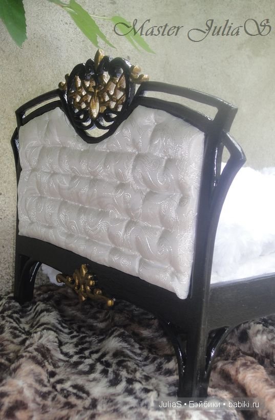 Юлькина кукломебель, кровать "Марго" (фото 5)