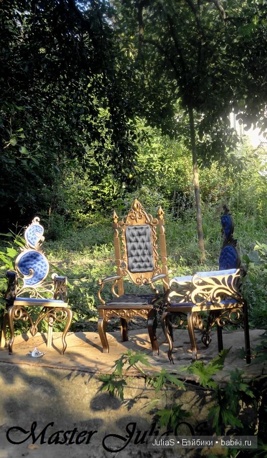 Юлькина кукломебель. Трон "Велич" (фото 7)