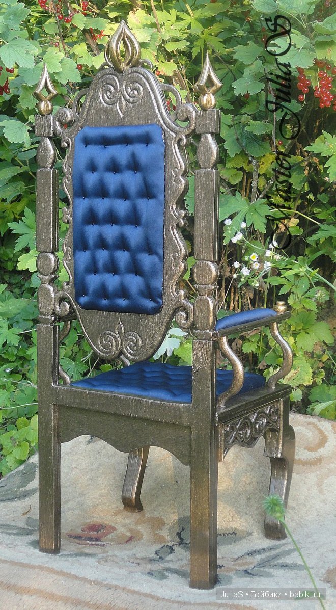 Юлькина кукломебель. Трон "Велич" (фото 5)