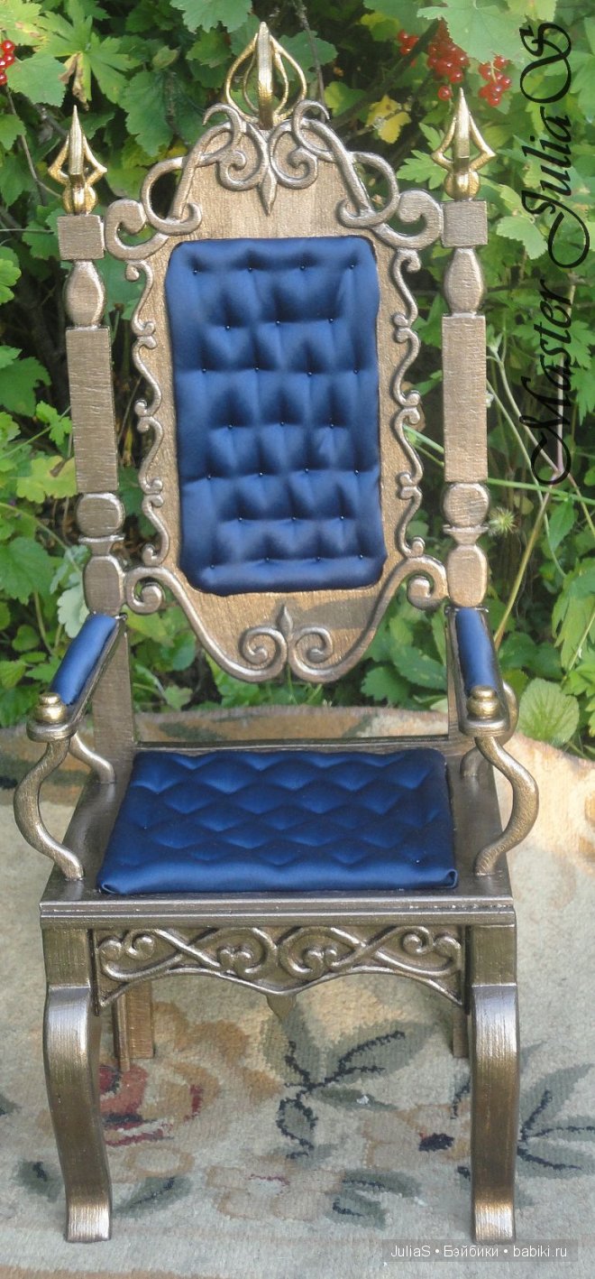 Юлькина кукломебель. Трон "Велич" (фото 2)