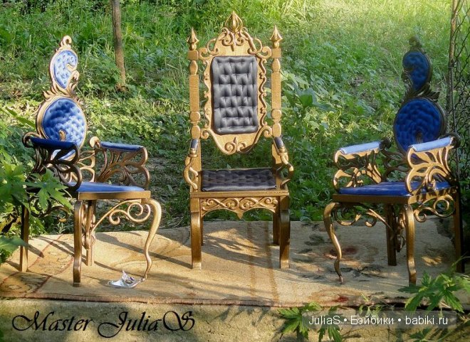 Юлькина кукломебель. Трон "Велич" (фото 6)