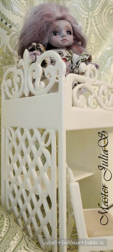 Юлькина кукломебель. Новый старый кроватный комплекс "Чудо прорезное. Евгенка" (фото 4)