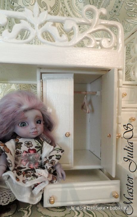 Юлькина кукломебель. Новый старый кроватный комплекс "Чудо прорезное. Евгенка" (фото 9)