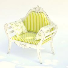 Кресло с бантиком 1:6