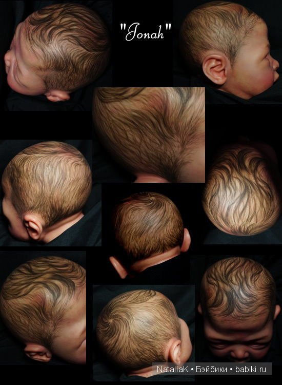 Пример росписи волос кукол реборн (фото 10)