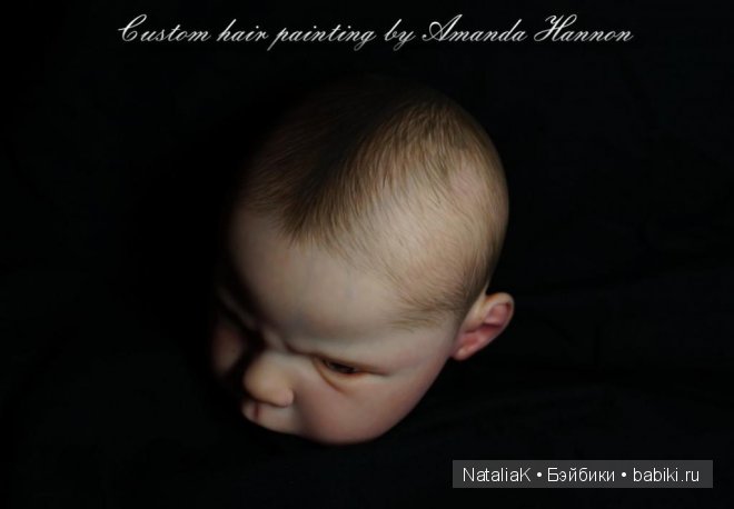 Пример росписи волос кукол реборн