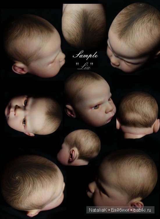 Пример росписи волос кукол реборн (фото 6)