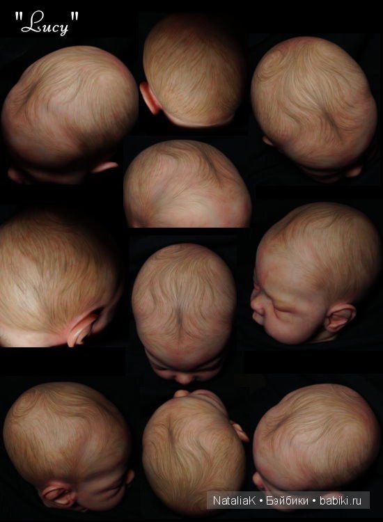 Пример росписи волос кукол реборн (фото 3)