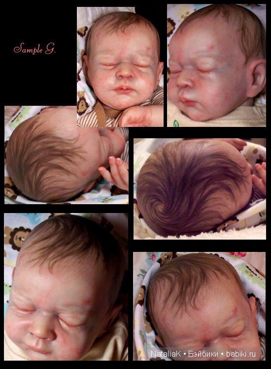 Пример росписи волос кукол реборн (фото 2)