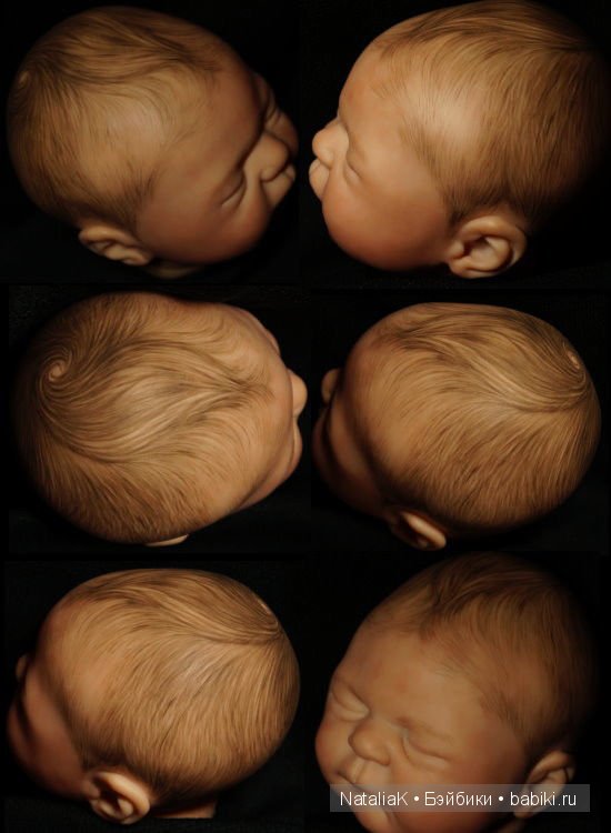 Пример росписи волос кукол реборн (фото 8)