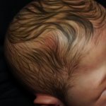 Пример росписи волос кукол реборн