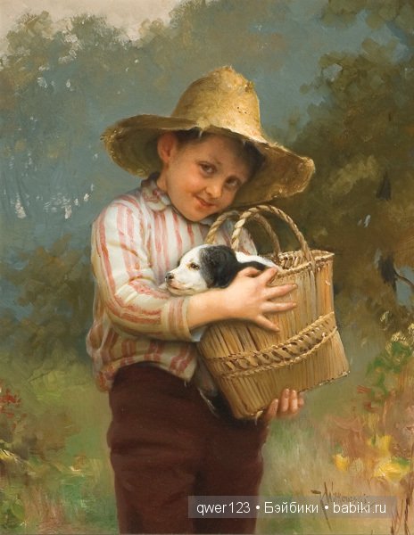 Милые Дети и животные в классической живописи