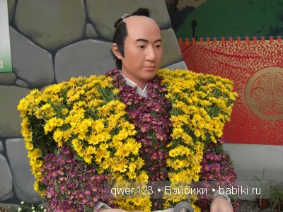 Куклы из хризантем в Японии. Кику-нингё (kiku-ningyo)