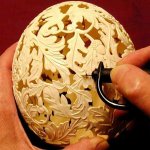 Резьба на яичной скорлупе от Гэри ЛеМастера (Gary LeMaster)