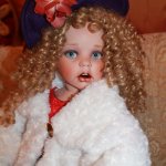 Новый образ фарфоровой куклы Анжелики (Маффин) от Донны Руберт для Новогоднего карнавала