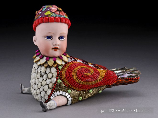 "Вторая жизнь старых кукол"-скульптуры из бисера от Бетти Янгквист(США)
