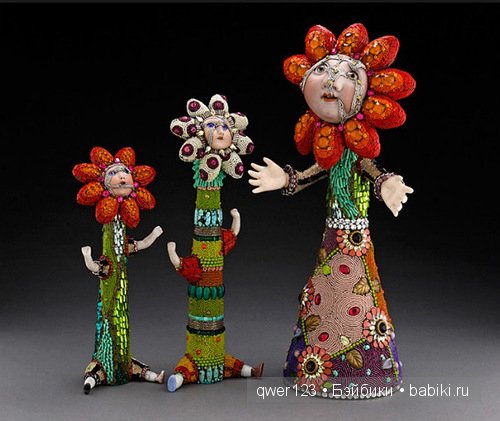 "Вторая жизнь старых кукол"-скульптуры из бисера от Бетти Янгквист(США) (фото 9)