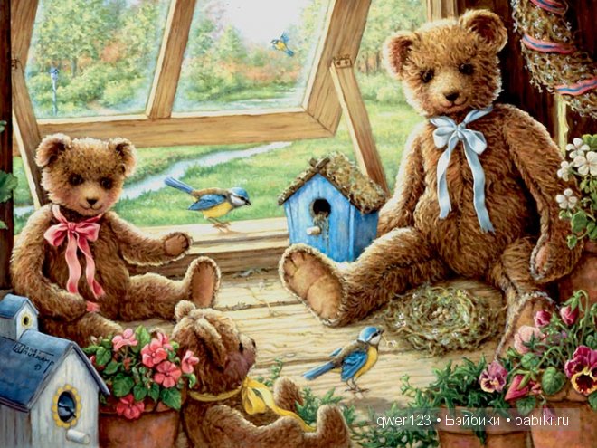 Уютные плюшевые мишки в картинах Janet Kruskamp (Финляндия) (фото 4)