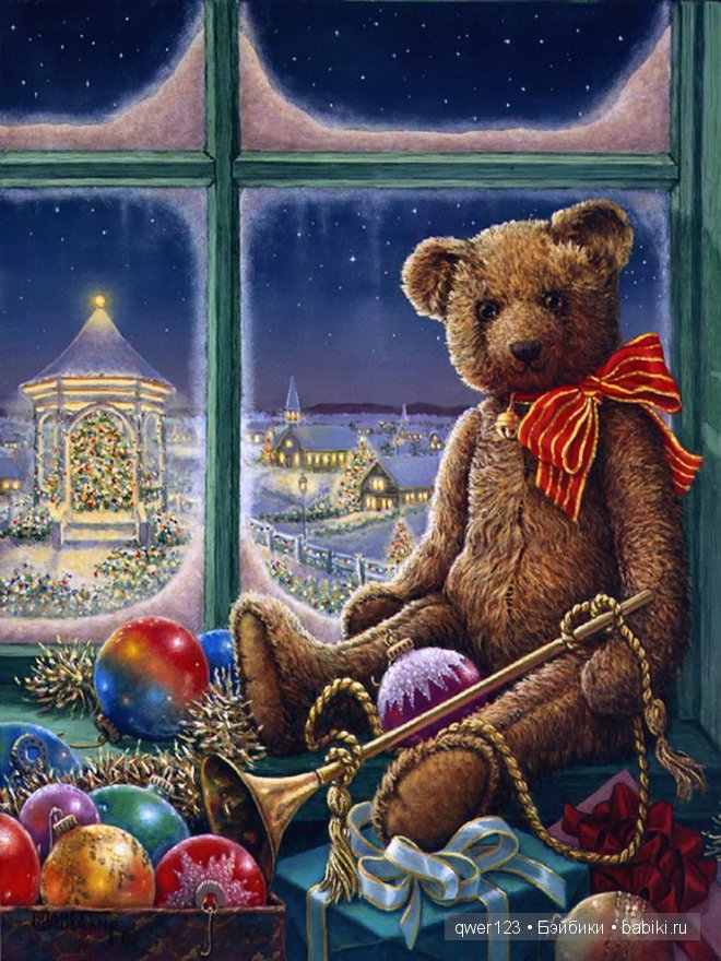 Уютные плюшевые мишки в картинах Janet Kruskamp (Финляндия)