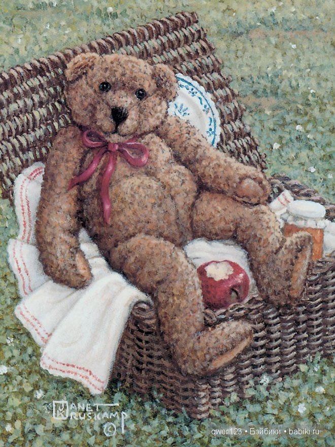 Уютные плюшевые мишки в картинах Janet Kruskamp (Финляндия)