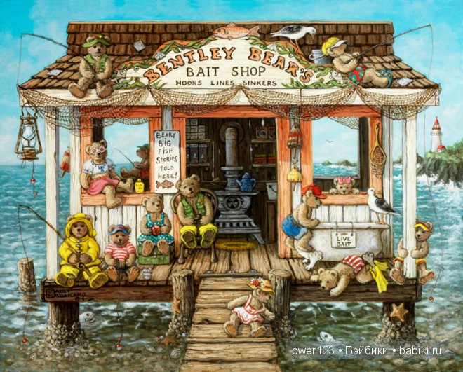 Уютные плюшевые мишки в картинах Janet Kruskamp (Финляндия)