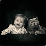 Удивительная фотосессия " Девочка и Кошка"от фотографа Энди Прох