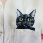 Вышивка гладью. Карманные котики от Хироко Кубота (Hiroko Kubota) (Япония)