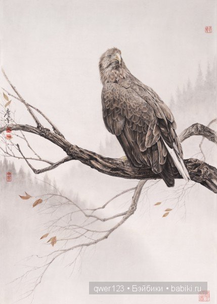 Уникальные картины в технике Гохуа от Тан Цзяна (Tang Jiang)