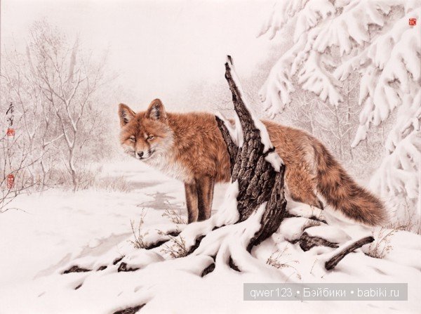 Уникальные картины в технике Гохуа от Тан Цзяна (Tang Jiang)
