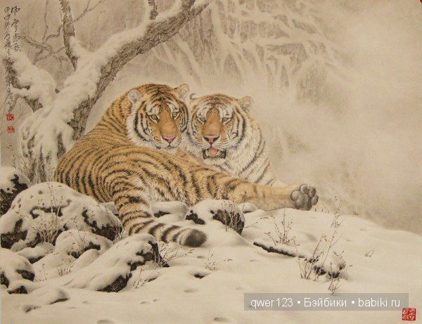 Уникальные картины в технике Гохуа от Тан Цзяна (Tang Jiang) (фото 8)