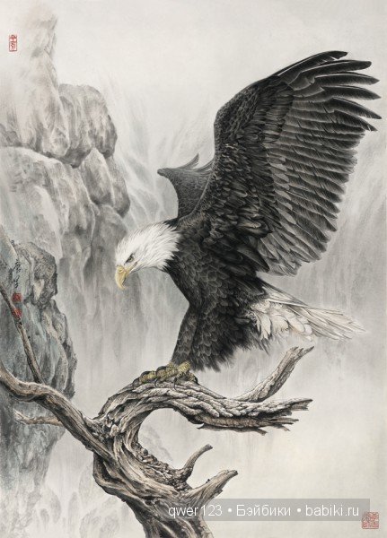 Уникальные картины в технике Гохуа от Тан Цзяна (Tang Jiang)