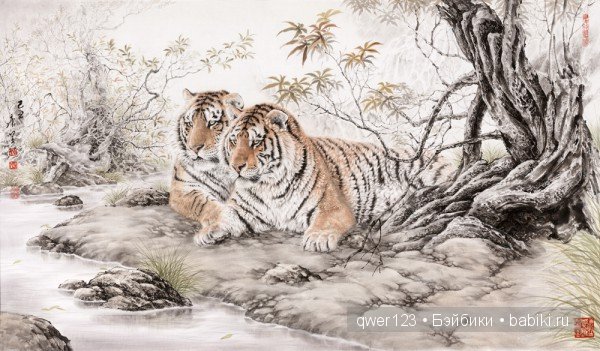 Уникальные картины в технике Гохуа от Тан Цзяна (Tang Jiang)