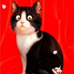 Иллюстратор Makoto Muramatsu (Япония) и её кошки