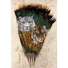 Удивительная роспись на перьях от Sandra San Tara (США)