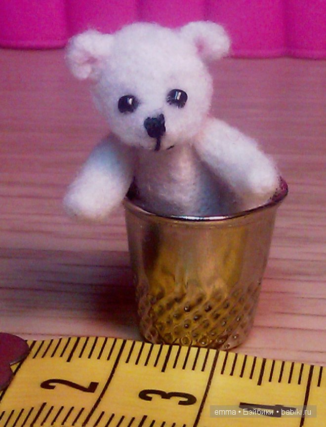 Мини медвежонок Стефания или Дюймовочка на новый лад! Авторская игрушка (фото 6)