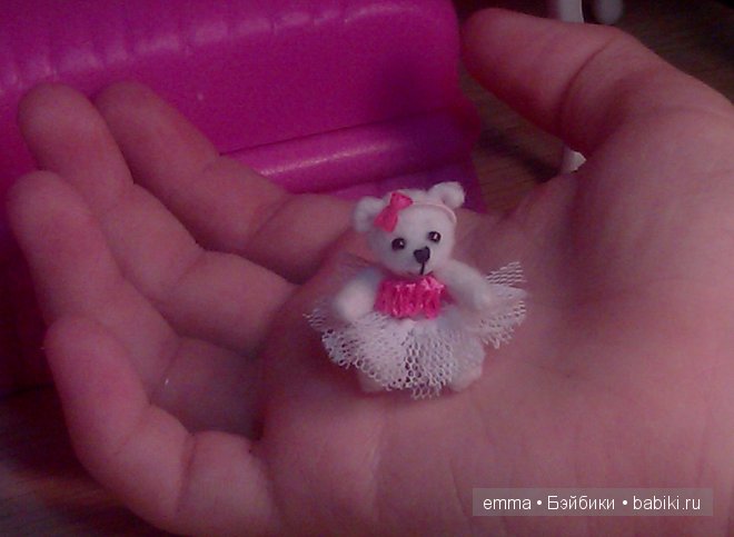 Мини медвежонок Стефания или Дюймовочка на новый лад! Авторская игрушка (фото 8)