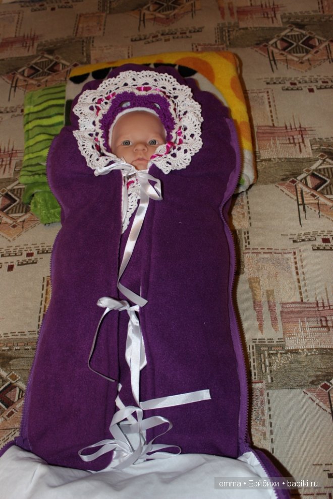 Теплый комплект на выписку, своими руками (фото 5)