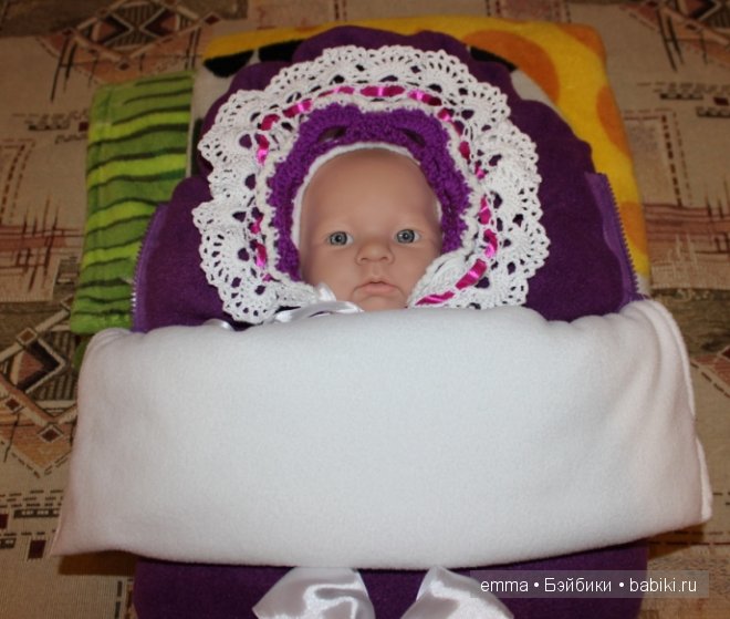 Теплый комплект на выписку, своими руками (фото 8)