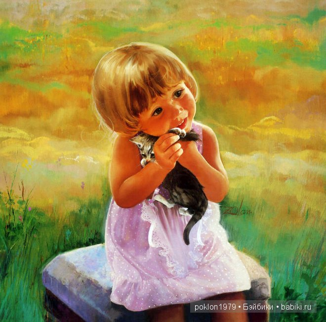 дети в живописи американского художника Дональда Золана (Donald Zolan)