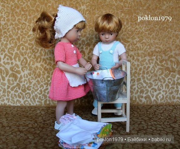 Генеральная уборка. Игровые куклы Kathe Kruse. Minouche. 35 см