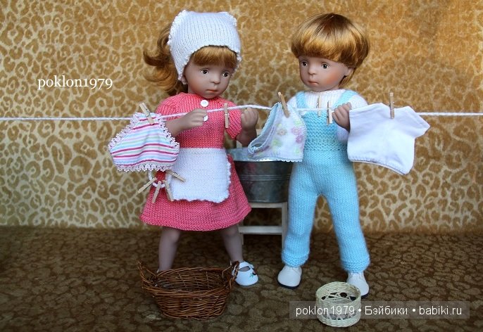 Генеральная уборка. Игровые куклы Kathe Kruse. Minouche. 35 см