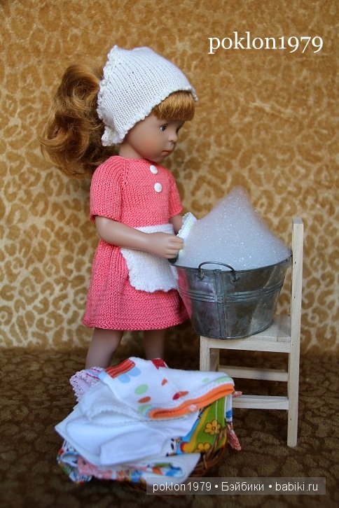 Генеральная уборка. Игровые куклы Kathe Kruse. Minouche. 35 см (фото 10)