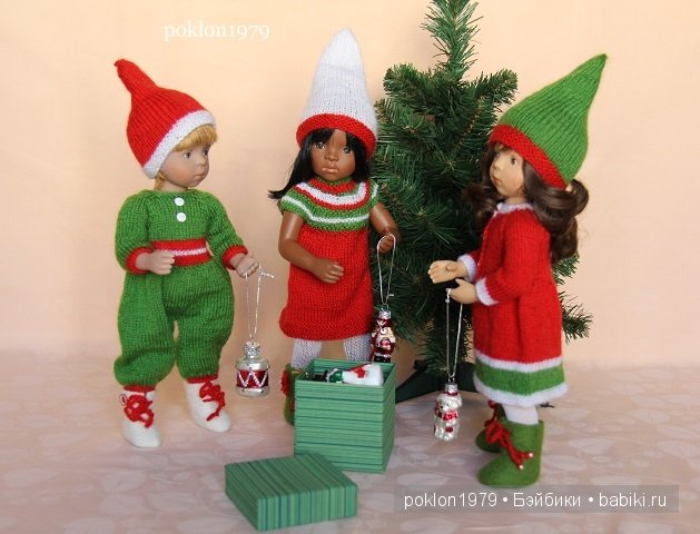 В ожидании Нового года и Рождества...Игровые куклы Kathe Kruse и Petitcollin. Minouche 35 см, Finouche 44 см