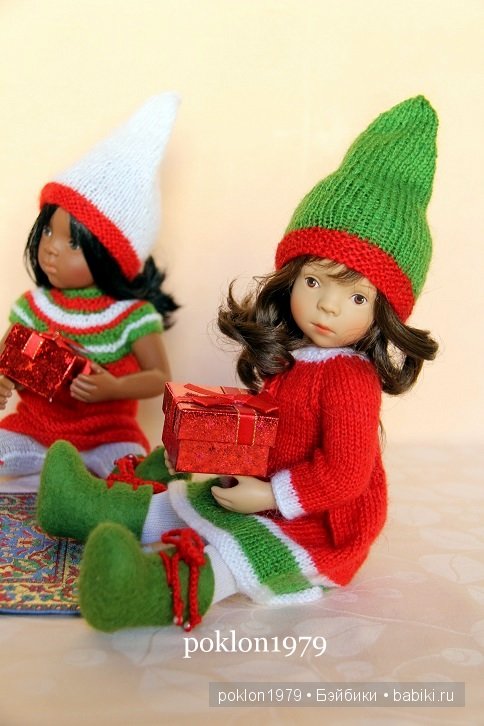 В ожидании Нового года и Рождества...Игровые куклы Kathe Kruse и Petitcollin. Minouche 35 см, Finouche 44 см