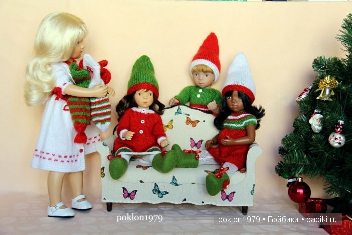 В ожидании Нового года и Рождества...Игровые куклы Kathe Kruse и Petitcollin. Minouche 35 см, Finouche 44 см