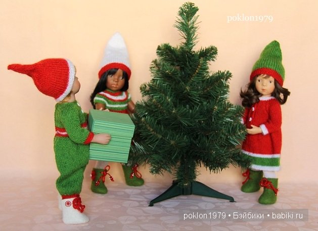 В ожидании Нового года и Рождества...Игровые куклы Kathe Kruse и Petitcollin. Minouche 35 см, Finouche 44 см