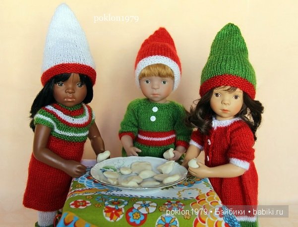 В ожидании Нового года и Рождества...Игровые куклы Kathe Kruse и Petitcollin. Minouche 35 см, Finouche 44 см (фото 9)