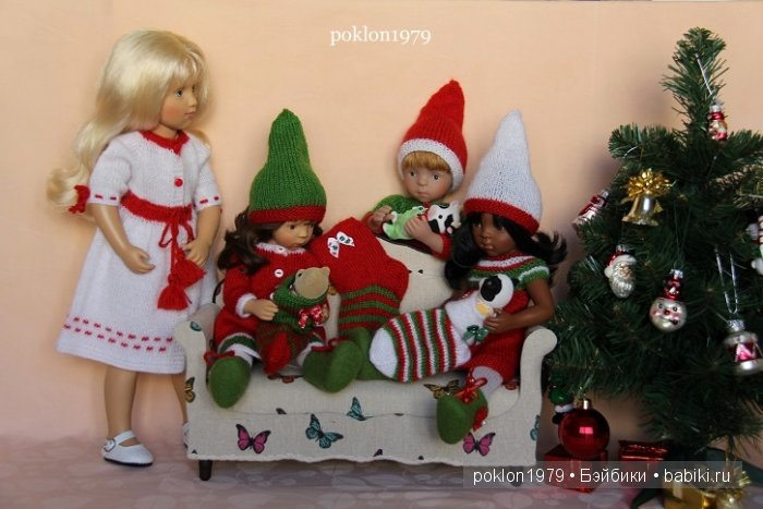 В ожидании Нового года и Рождества...Игровые куклы Kathe Kruse и Petitcollin. Minouche 35 см, Finouche 44 см